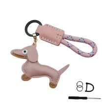 Charmante lederen puppy sleutelhanger Lichtgewicht teckel-18