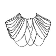 Collier d'épaule en métal pour hommes, chaîne de-pistolet noir