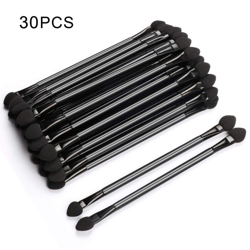 Firm Sponge Dual Sided Eyeshadow Brushes, Latex Sponge Material For Skin-Friendly Makeup Application, Disposable For Hygiene, 30 Pieces