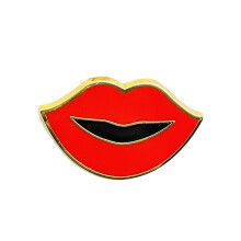 Broche à lèvres tendance en forme de bouche en émail-Style 2