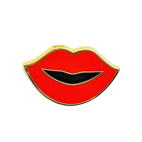 Broche à lèvres tendance en forme de bouche en émail-Style 2