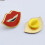 Broche à lèvres tendance en forme de bouche en émail-Style 2 4