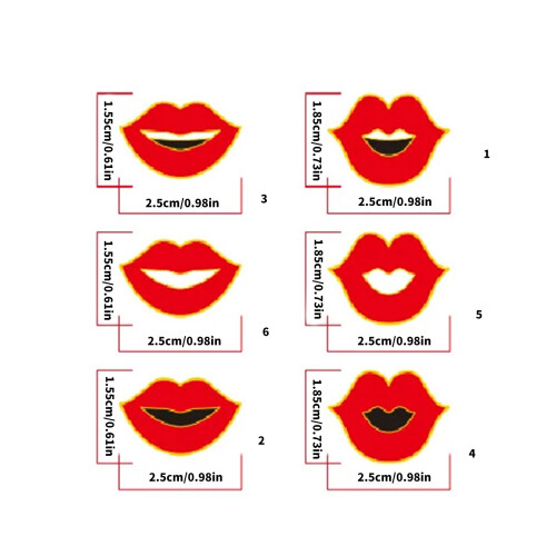 Broche en forme de bouche en émail, accessoire-Style 6 2