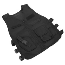 Ademend vest voor kinderen, tactisch outdoorvest met meerdere zakken, gemaakt van scheurbestendig en duurzaam nylon, met geventileerde buitenzakken.