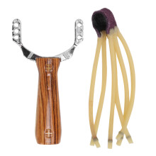 Professionele katapult voor de jacht in de buitenlucht, ergonomische handgreep en houten handvat voor comfort, roestvrijstalen frame garandeert