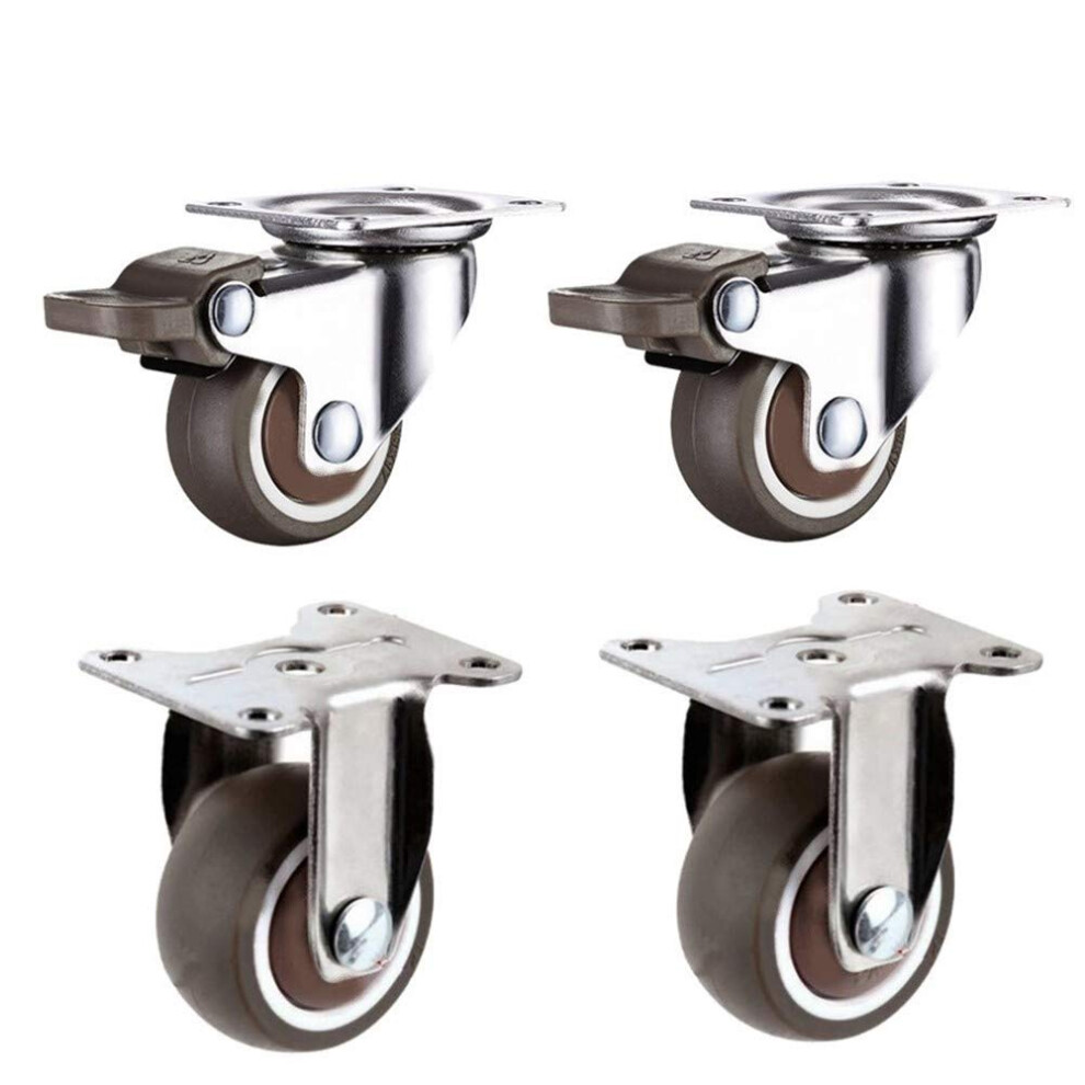 Swivel Caster Wheels 1.0 Inch Tpe Synthetic Rubber, Mute Universal Directional Trolley Casters For Furniture Hardware 9347817040913