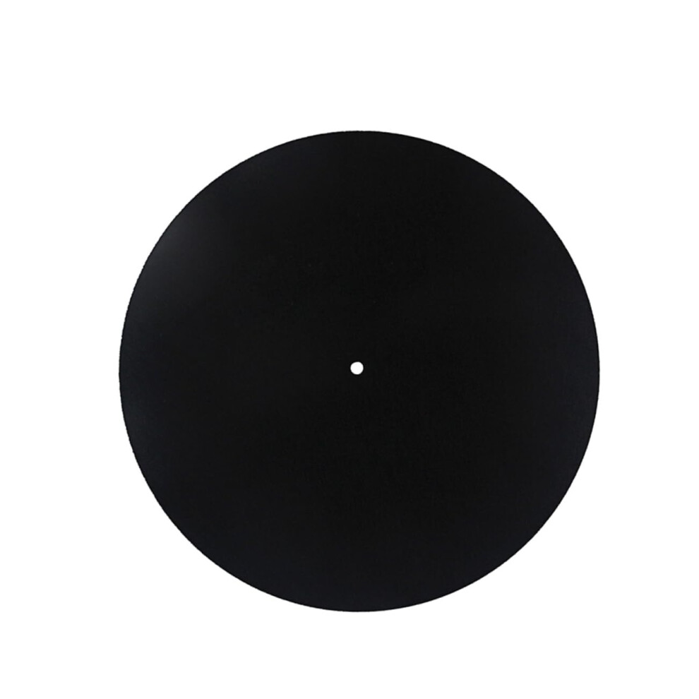 295Mm Turntable Platter Mat Anti-Static Wool Slipmat For Vinyl Records Compatible With Most Record Players Black 9382693715913