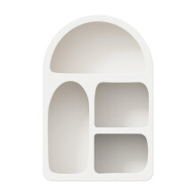 White Arched Floating Wall Shelf For Bedroom Living Room Bathroom 29.5x15x39.7 cm Decorative Storage Organizer