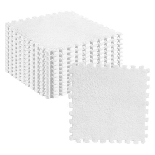 10 Stück Plüsch-Puzzle-Bodenschaummattenfliesen, 1