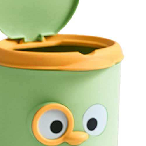 Mini Grüner Plastikmülleimer mit Deckel, 151 g Tischabfalleimer 2
