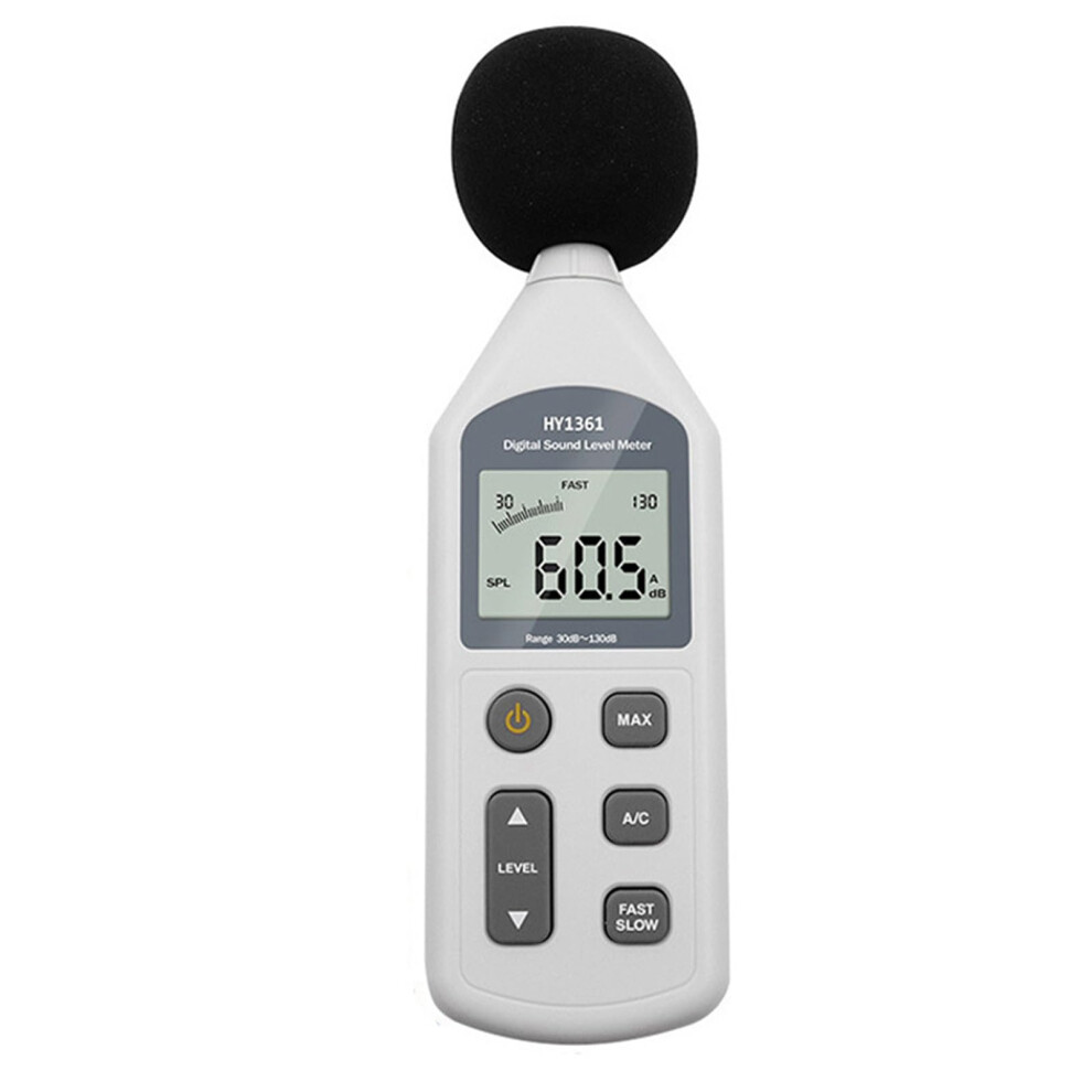 Decibels Meter 30-130Db Sound Level Tester With Backlit Display For Industrial Factory And Construction Use 9347817042351