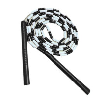 Verstellbares schwarzes Springseil mit weichem Perlenkabel für Heimfitness im Fitnessstudio