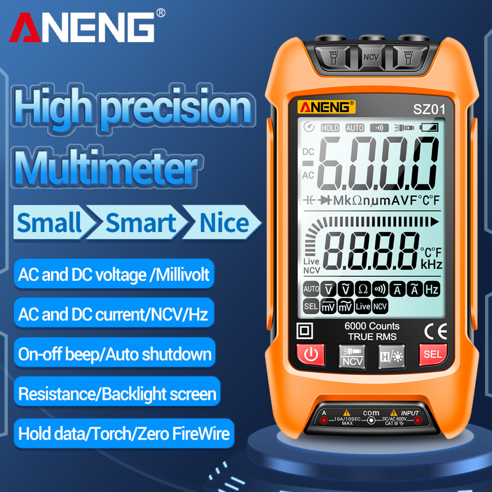 Universal Aneng Sz01 Auto Range Multimeter With Ncv Detection 8391369141629