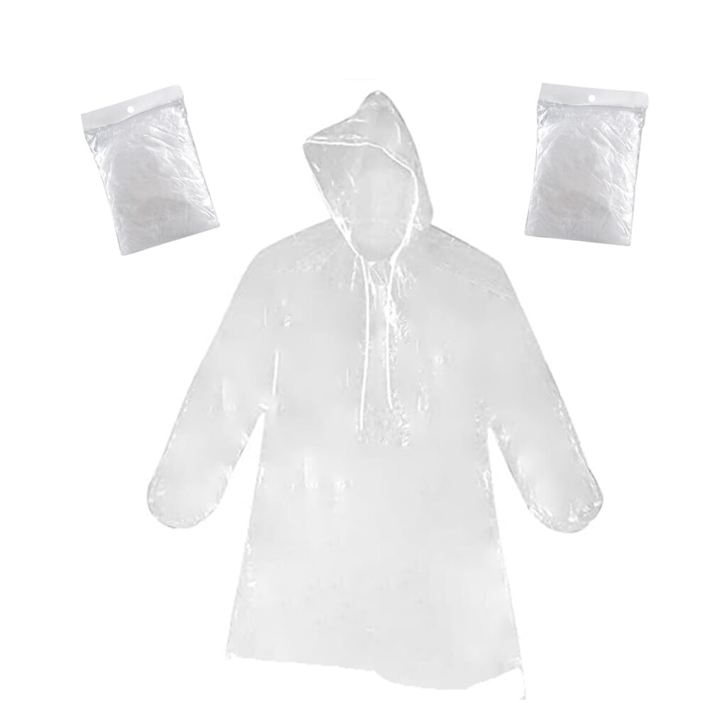 Waterproof Poncho With Hood And Bag, Elastic Ankle Cuffs Rain Coverall For Outdoor Activities, Reusable Eva Raincoat For Hiking Fishing Travel, Compac 9463374830511