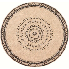 Dining in Style, Round Placemats Boho Design Handmade Woven Table Protection Non-Slip Reusable, Jute Material Heat-resistant Wipe Clean for a Timeless