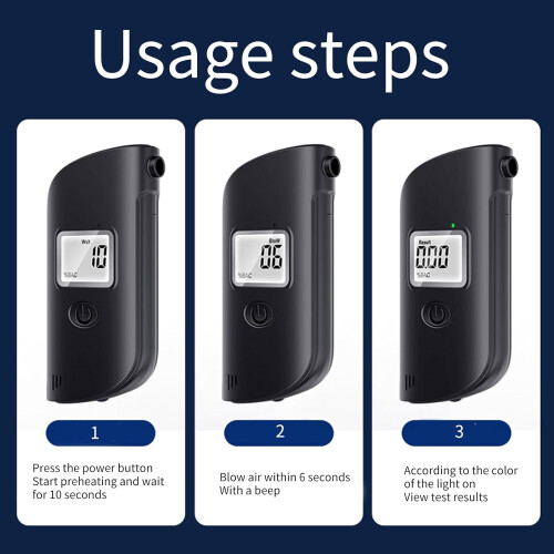 Breathalyzer Professional Grade with Precise Sensor Accuracy and Automatic Overlimit Alarm for  Use 1