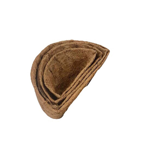 Natural Coco Fiber Planter Lining Half Round Wall Mount Hanging Basket Insert Biodegradable Moisture Locking Root Aeration Greenery Support Pad For Fl 1