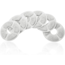 Filtros de carvão ativado com tripla filtragem para bebedouro de gatos, pacote com 6 unidades, para animais de estimação. Melhora a qualidade da