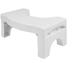 7" Heavy Duty Toilet Stool, Non-Slip And Foldable, Space-Saving Design, Enhances Colon Health, Universal Compatibility For All Toilet Sizes