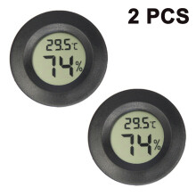 2er-Pack digitales Hygrometer-Thermometer, Mini-Monitor für präzise Fahrenheit/Celsius-Temperaturmessungen und Luftfeuchtigkeitswerte, perfekt für