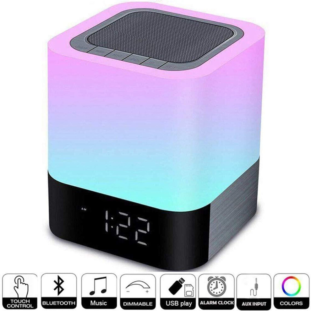 Perfect Bedside Night Bluetooth Speaker With Dimmable Color Led Light