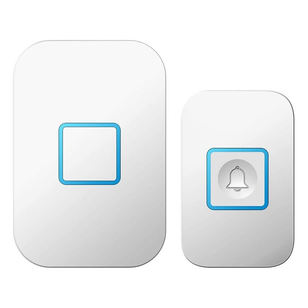 Wireless Doorbell With Led Flashing, Loud Chime & Traditional Chimes For Easy Installation, Volume Levels & Long Range Waterproof Push Button 9128293550819