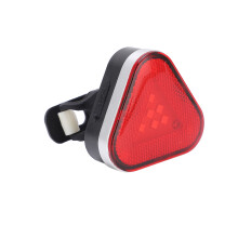 Lampă spate de avertizare pentru bicicletă cu trei colțuri, durată lungă de viață a bateriei pentru plimbări prelungite, lumină spate