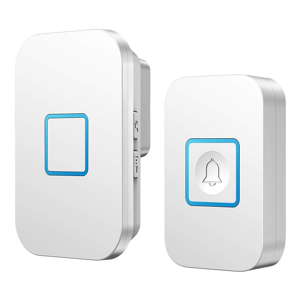Wireless Doorbell For Home, Loud Doorbell Chime With Led Flashing, Traditional Chimes And Volume Levels, Long Range Waterproof Push Button For 9405630121261