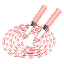 Soft Beaded Jump Rope Adjustable Tangle Free Skipping Rope Durable Lightweight Comfortable Grip Anti Slip Ergonomic Design Portable Full Body Workout