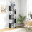 Homcom HOMCOM 5-tier Bookcase Storage Display Shelving S Shape design Unit Black 1