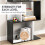 Homcom HOMCOM 5-tier Bookcase Storage Display Shelving S Shape design Unit Black 5
