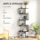 Homcom HOMCOM 5-tier Bookcase Storage Display Shelving S Shape design Unit Black 4