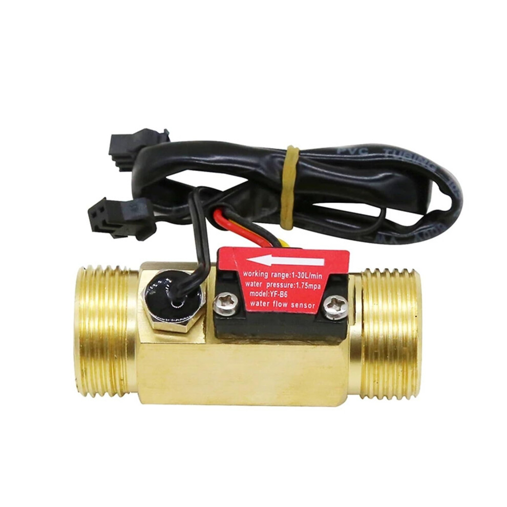 Water Flow Meter Brass 1/2 Inch 3/4 Inch Turbine Flow Sensor 1.75Mpa Hall Sensor Dn15 For Water Diesel Liquid Measurement 9347817044317