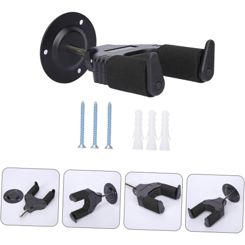 Guitar Wall Mount and Ukulele Hanger with Universal Compatibility, Space Saving Display Bracket 1