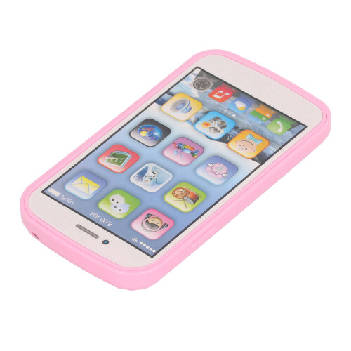 Kids Language Learning Phone Touch Screen Toy Pink Plastic Educational Machine