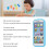 Kids Touch Screen Phone-Shaped Language Learning Toy, Blue 4
