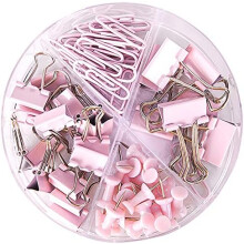 Versatile Utility Binder Clip Paper Clamps, Easy To Use Widely Used for Office Business School Home, 4 Assorted Sizes in Clear Acrylic Box, Durable an