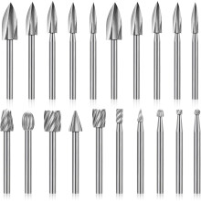 Masterpiece Creator, 20 stuks, veelzijdig te gebruiken, gemaakt van snelstaal voor een gladde afwerking, graveer- en booraccessoires met driepuntig