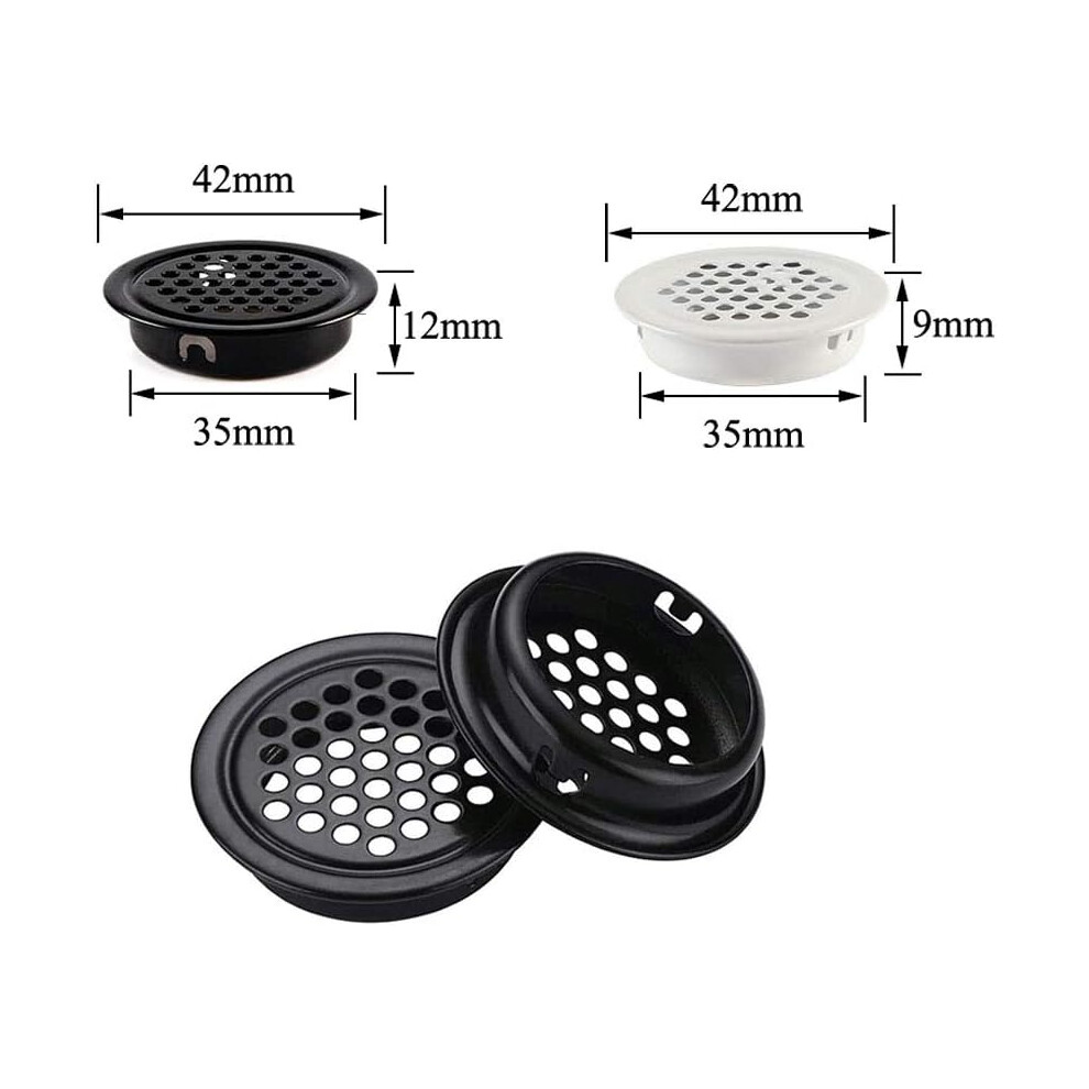 Stylish Air Vents, Stainless Steel Circular Soffit Vent Mesh Hole Louver For Kitchen Cabinets, Wardrobes And Offices, Honeycomb Design Odorless 9169997013675