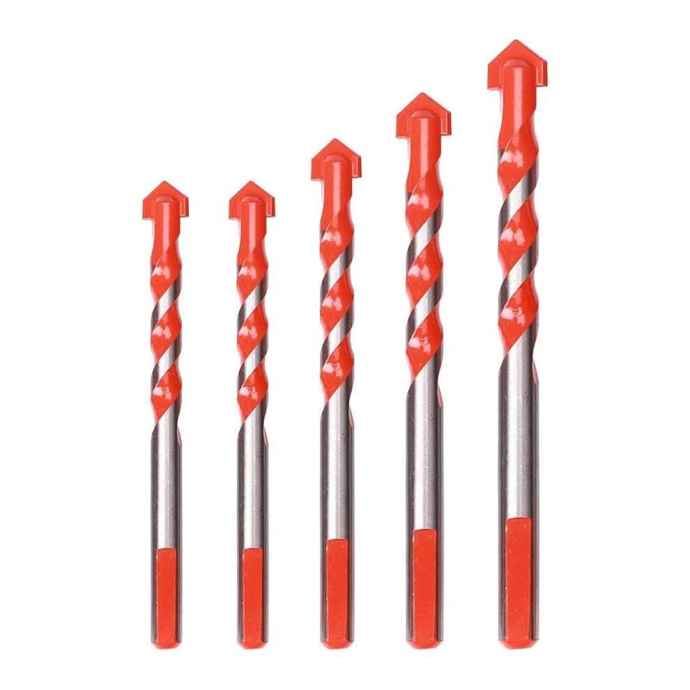 Extra-Long Triangle Shank Drill Bit Set, Non-Skid Handle Concrete Drill Bit, Professional Carbide Tips For Various Materials 9128293913294