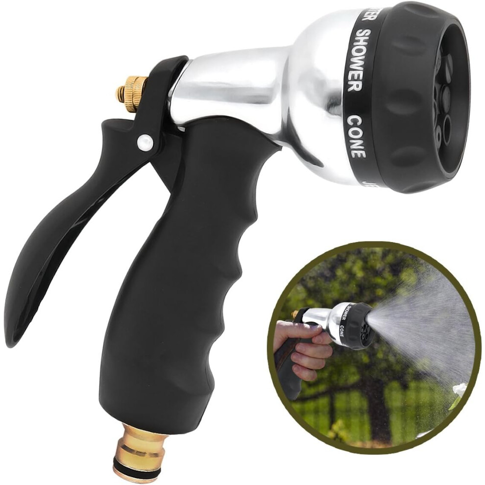 Garden Hose Nozzle, Durable and No Leak with Adjustable Sprayer Patterns, Ergonomically Designed for Easy Handling of Various Household Tasks-image-OPC-PPZMKWZ-NEW