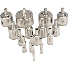 Burghiu pentru marmură ceramică, set de 15 burghie diamantate pentru plăci ceramice, sticlă, ceramică, compatibilitate cu burghiele electrice