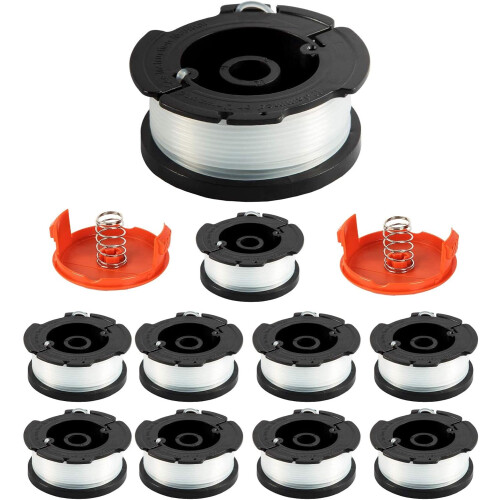 Fio de nylon de alta qualidade para aparador de grama, compatível com diversos modelos Black+Decker, com 0,07 polegadas de diâmetro para aparar a 1