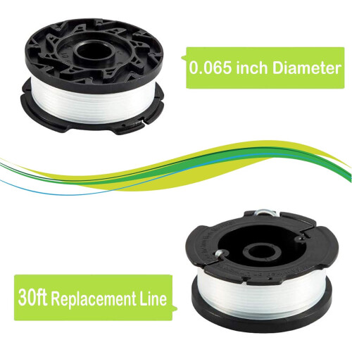 Fio de nylon de alta qualidade para aparador de grama, compatível com diversos modelos Black+Decker, com 0,07 polegadas de diâmetro para aparar a 2