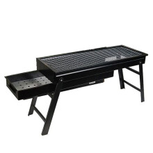 Barbecue Portatif Pliable, Pique-Nique de Camping en Plein Air, Barbecue de Camping au Charbon de Bois Pliable avec Brûleur