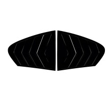 Rejilla de la Cubierta de la Persiana de la Ventana Trasera del Coche Embellecedor de Ventilación Lateral para  Serie 5 F10 525i 530i 2011-2017