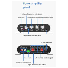 Auto-Partner S-838 2.1-Kanal-Audio-Leistungsverstärker, RMS 30 W X 2 + 40 W X 1, Klasse D, Stereo-Digital-Audioverstärker mit Subwoofer-Ausgang