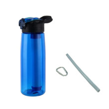 Bottiglia D'Acqua con Filtro 'Acqua, Coperchio con Serratura, Bottiglia per Purificatore D'Acqua Senza BPA, per Viaggi, Escursionismo, Campeggio,