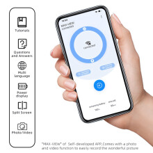 1000X WiFi Digitalt Mikroskop 200W Pixel 1080P BäRbar USB-TelefonföRstoringsglas för Reparation Svetsmikroskopobservation Svart