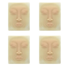 4X Principiante 3D Silicona Maquillaje Permanente Tatuaje Práctica de Entrenamiento Piel Falsa En  para Microblading Cara